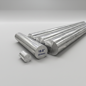Barres d'aluminium série AA6063 norme ASTM, non secondaires, rondes, 5800 mm, finition usine, OEM pour extrusion - Product Image 1