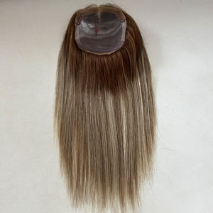 Clip de Color <span class=keywords><strong>en</strong></span> <span class=keywords><strong>la</strong></span> pieza del cabello resaltar ombre color judío Kosher Topper Base Toupee <span class=keywords><strong>5</strong></span>*6 mono base Topper para mujeres - Product Image 6