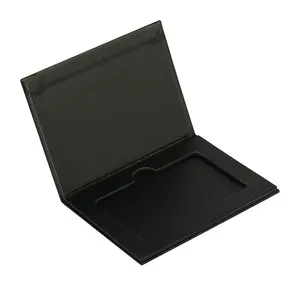 Custom Rigid Book Shape Black Card board Cardboard Packaging Credit Vip Card Gift Box