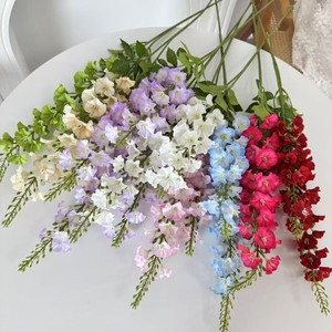 Flor de Hortensia Artificial de Seda Hecha a Mano, Diseño de Hierba Violeta Alta, Fabricada en Shandong, Decoración para el Día de los Inocentes - Product Image 4