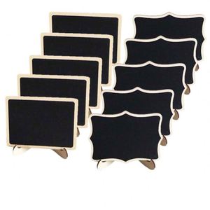 Lot de 10 mini-panneaux avec chevalet, petits tableaux noirs rectangulaires pour mariage - Product Image 1