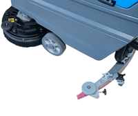 Mesin Pembersih Lantai Elektrik Dorong Manual Self-Propelled Dual-Brush 920mm Squeegee 3000/h Profesional Industrial