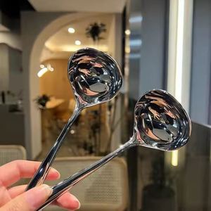 Offre Spéciale – Grande Cuillère de Cuisine en Acier Inoxydable 304 à Long Manche pour Soupe, Assaisonnements et Porridge - Product Image 4