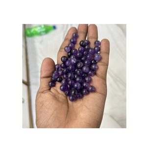 Best Price Natural Amethyst 8mm Round <b>Beads</b> Indian Exporter for Wedding & Party Gifts Necklace & <b>Bracelet</b> <b>Making</b> for Engagement - Product Image 1