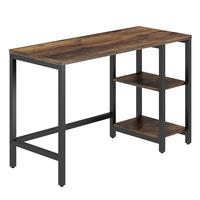 Bureau d'ordinateur industriel vintage ADXIN avec structure métallique et plateau en bois rustique, idéal pour la maison, le bureau, le studio ou un coin de travail.