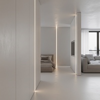 Panneau mural avec profilé en aluminium et éclairage LED pour éclairage mural intérieur de 18 mm, lumière linéaire décorative YBHQB-24