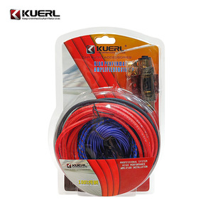 สายเคเบิลเครื่องขยายเสียงรถยนต์ทองแดงแท้ KUERL 10GA สายเชื่อมต่อซับวูฟเฟอร์สำหรับการปรับเปลี่ยนระบบเสียง - Product Image 2