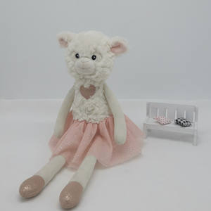 Jouet <span class=keywords><strong>alpaga</strong></span> en peluche pour bébé, Animal en peluche, blanc, rose, pas cher - Product Image 6