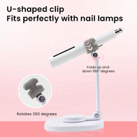Lampe à ongles LED UV portable BQAN avec support détachable, design œil de chat, stylo de modelage floral, lumière de polymérisation pliable pour bureau