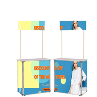 Table de dégustation de collations d'intérieur pour supermarché table de promotion portable en aluminium