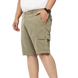 Shorts cargo pour hommes sur mesure OEM, tissés, anti-plis, taille haute, longueur genou, couleur unie, vente en gros - Product Image 4