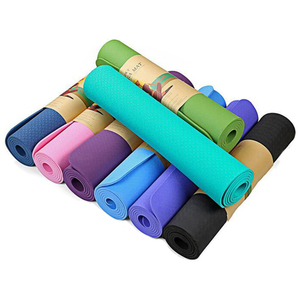 Estera de <span class=keywords><strong>yoga</strong></span> TPE de alto contenido con logotipo de embalaje de diseño personalizado antideslizante de doble cara respetuosa con el medio ambiente - Product Image 5