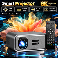 Projecteur OEM ODM HD de haute qualité, résolution native 1080P, Android 11, processeur H716, haut-parleurs HiFi, télévision numérique DVB-T2, cinéma vidéo pour hôtel et maison