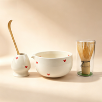 Bol à matcha unique en céramique, mignon, fournisseur chinois, fouet à matcha en bambou, cuillère à matcha avec boîte