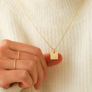 สร้อยคอ CAIOOCHE ชุบทอง 18K สแตนเลสสตีล สร้อยคอจี้ตัวอักษร 26 ตัวอักษร<span class=keywords><strong>แบบ</strong></span>กำหนดเองสำหรับผู้หญิง - Product Image 2