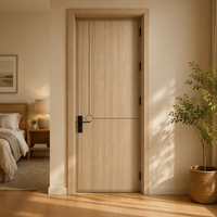 Portes en composite WPC Jiuyixing, nouvelle tendance, durables, pour chambre à coucher, épaisseur 45 mm, film PVC, fabriquées en Chine, pour les entrepreneurs, vente en gros