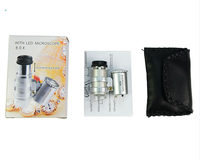 MG 10081-4A 60X Mini Pocket Handheld Microscope Magnifying Glass Magnifier With LED Light