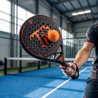 Raket Padel Teardrop Fiberglass Taspo 12K Model Profesional Seimbang 360g Logo Kustom Grosir MOQ Rendah Pabrik