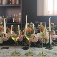 Lot de Verres à Vin et à Champagne Créatifs en Cristal Ambré Sans Plomb, Électroplaqués, pour Banquets et Fêtes, Usage Domestique