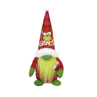 Monstre Vert Nain Poupée De Noël Sans Visage Grinch Jouet En Peluche Cadeau De Noël-Usine En Gros