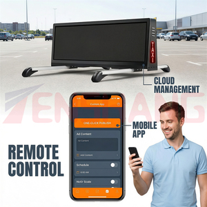 Pantalla LED <span class=keywords><strong>de</strong></span> Doble Cara P2.5 P5 para Techo <span class=keywords><strong>de</strong></span> Taxi, con WiFi 4G, GPS, Control por Aplicación y Nube, Resistente al Agua, para Publicidad en Video y Marketing <span class=keywords><strong>de</strong></span> Flotas <span class=keywords><strong>de</strong></span> <span class=keywords><strong>Taxis</strong></span> - Product Image 4