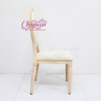 Chaises et tables de banquet d'hôtel en velours Louis sans dossier, empilables, en aluminium de luxe, personnalisées en usine, pour les événements de mariage
