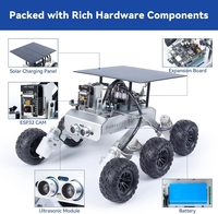 Kit GGDX Chipboard Sunfounder Galaxyrvr Rover, voiture robot vidéo intelligente compatible R3 avec caméra Esp32, piles incluses