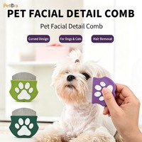 Brosse anti-puces à dents fines Petora, motif patte de dessin animé, écologique, pour chats et chiens, usage domestique et toilettage