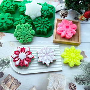 OEM/ODM Food Grade <b>Silicone</b> <b>Christmas</b> Snowflake <b>Molds</b> 2Pcs Non-Toxic Eco-Friendly Customizable for Holiday DIY Use - Product Image 5
