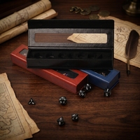 Étui de rangement pour dés en cuir PU, boîte rigide pour dés de D&D avec insert en mousse, organisateur de dés portable pour jeux de rôle et jeux de table