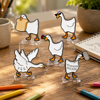 Broche en alliage peinte motif canard de dessin animé adorable - Badge en métal au design animalier créatif pour sacs et cadeaux personnalisés