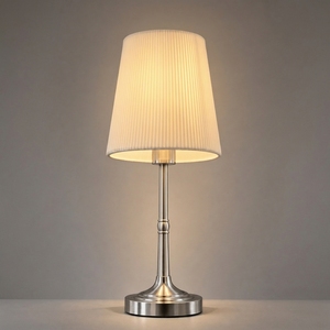 Modern Simple Metal Cordless Table <strong>Lamp</strong> USB Rechargeable Bedroom Bedside Reading <strong>Lamp</strong> <strong>Silver</strong> Desk <strong>Lamp</strong> - Product Image 5