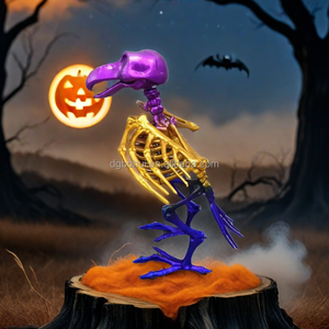 <b>Plastic</b> Manufacture Classic <b>Plastic</b> Toy <b>Animal</b> Skeleton Crow Skeleton Model for Holiday Party Props Halloween Decoration - Product Image 3