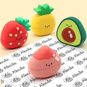 <span class=keywords><strong>Tampon</strong></span> personnalisé en plastique pour enfants, motif dessin animé, alimentaire, fruit, nom, impression UV, Yenseal 36x15mm, 4 styles, 3.7g, Chine - Product Image 2