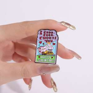 Broche <span class=keywords><strong>de</strong></span> esmalte inspirado en <span class=keywords><strong>los</strong></span> <span class=keywords><strong>Simpson</strong></span> <span class=keywords><strong>de</strong></span> dibujos animados 'I Choose You' Ralph <span class=keywords><strong>Lisa</strong></span> PARA EL Día <span class=keywords><strong>de</strong></span> San Valentín Tarjeta Insignia Ropa Artesanía <span class=keywords><strong>de</strong></span> metal - Product Image 2