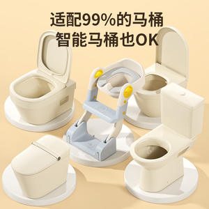 Asiento de inodoro tres en uno Baby Step Potty con escalones para entrenamiento infantil, plegable, de material PP - Product Image 2