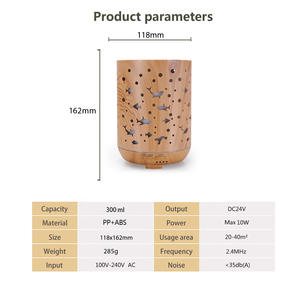 เครื่องเพิ่มความชื้นขนาดเล็ก ดีไซน์ลายไม้รูปฉลามใต้น้ำ พร้อมไฟ LED ใช้กับน้ำมันหอมระเหย สำหรับใช้ในบ้าน ความจุ 0.5 ลิตร - Product Image 4
