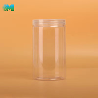Bocaux en plastique transparents vides pour stockage alimentaire, divers formats, vente en gros d'usine, avec votre logo