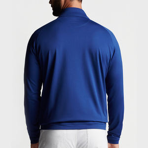 <span class=keywords><strong>Pullover</strong></span> <span class=keywords><strong>Polo</strong></span> a maniche lunghe 1/4 con Zip impermeabile da uomo a forma di dolcevita in maglia Streetwear - Product Image 3