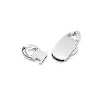 SUMMLY Bijoux de mode minimalistes de luxe en gros, plaqués or 18 carats, en acier inoxydable, avec fermoir magnétique et double connecteur ovale