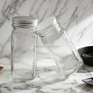 Di alta qualità 120ml di vetro barattoli di spezie/bottiglie 4oz contenitori vuoti con coperchi Shaker e coperchi di metallo ermetici - Product Image 1