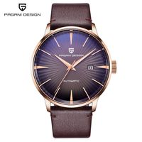 Montre Homme PAGANI DESIGN Berjani en Acier Inoxydable avec Aiguilles Innovantes, Boucle à Ardillon Mécanique, Couronne Spirale et Fond de Boîtier Transparent