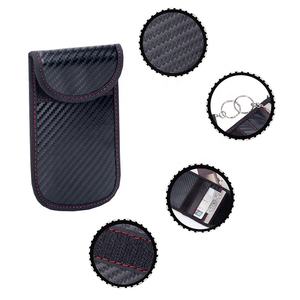 Bolsa de Bloqueo de Señal RFID de Fibra de Carbono y Cuero con Logotipo Personalizado, <span class=keywords><strong>Bloqueador</strong></span> de Señal para Llaves de Auto sin Llave, Estuche para Llaves, Cartera Anti-Robo - Product Image 5