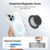 Support de téléphone magnétique personnalisé avec logo d'usine, suivi intelligent, charge sans fil, hauteur réglable, poignée mobile en silicone flexible