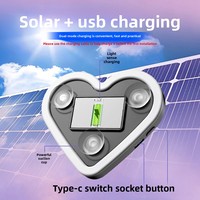 Maidsail Nouvelle lumière LED néon ambiante solaire en forme de cœur pour vitre arrière triangulaire de voiture 0.5W Modèle compatible OLIVER