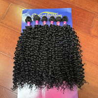 OrientFashion Extensions de Cheveux Synthétiques de Haute Qualité, Mélange de Cheveux Bouclés Pixie, Jerry Curly, Boucles Rebondissantes, Solution en 1 Paquet