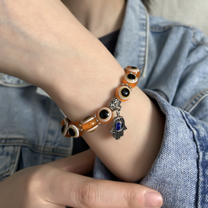 <span class=keywords><strong>2022</strong></span> femmes bijoux corde réglable bleu turc tissé à la main tressé perle mauvais yeux s - Product Image 6