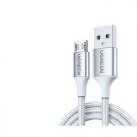 Kabel Data USB 2.0 Berlapis Nilon dengan Pelindung Foil untuk Pengisian Cepat 2A dan Transfer Data untuk Ponsel