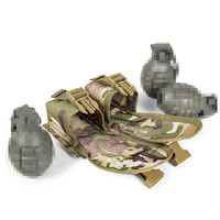 Sac à grenade en nylon Molle, camouflage CP, équipement tactique, combat, pochette double pour grenade à fragmentation