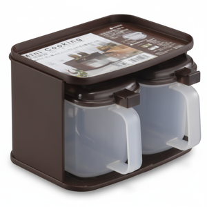 Inomata-Mini botella marrón de almacenamiento para condimentos de cocina - Product Image 1